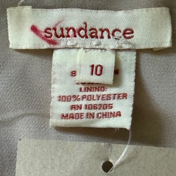 Sundance Champagne Dreams Damask Burnout Velvet Beaded Shift Lined Dress 10 NWT - Picture 14 of 16